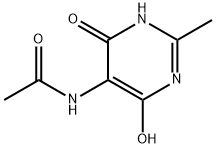 N-(4,6-dihydroxy-2-methylpyrimidin-5-yl)acetamide 化学構造式