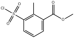3-氯磺酰基-2-甲基苯甲酸甲酯 结构式