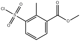 3-(CHLOROSULFONYL)-2-METHYLBENZOIC ACID METHYL ESTER Structure