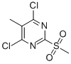 PYRIMIDINE, 4,6-DICHLORO-5-METHYL-2-(METHYLSULFONYL)- Structure