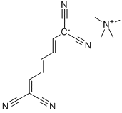 1,3,5-HEPTATRIENE-1,1,7,7-TETRACARBONITRILE, ION(1-), N,N,N-TRIMETHYLMETHANAMINIUM Struktur