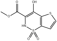4-ヒドロキシ-2H-チエノ[2,3-E][1,2]チアジン-3-カルボン酸メチル1,1-ジオキシド 化学構造式