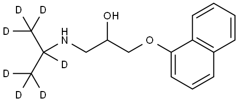 RAC-プロプラノロール-D7 化学構造式