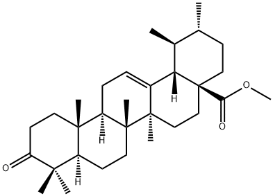 3-OXO-URS-12-EN-28-OIC ACID METHYL ESTER 结构式