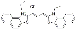 1-ethyl-2-[3-(1-ethylnaphtho[1,2-d]thiazolin-2-ylidene)-2-methylpropenyl]naphtho[1,2-d]thiazolium chloride Struktur