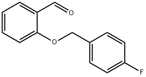 2-(4-フルオロベンジルオキシ)ベンズアルデヒド 化学構造式