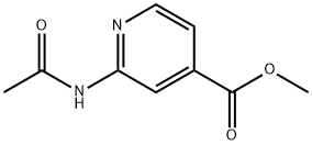 2-(乙酰氨基)-4-吡啶羧酸甲酯 结构式