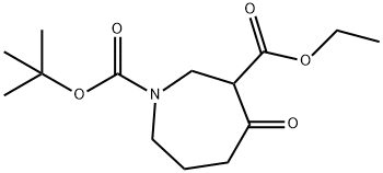 ETHYL 1-BOC-4-OXO-3-AZEPANECARBOXYLATE Structure