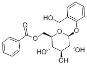 2-(ヒドロキシメチル)フェニル6-O-ベンゾイル-β-D-グルコピラノシド 化学構造式