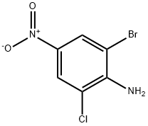 2-ブロモ-6-クロロ-4-ニトロアニリン 化学構造式