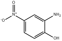 2-アミノ-4-ニトロフェノール 化学構造式