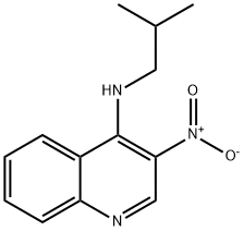 4-异丁胺基-3-硝基喹啉,99009-85-5,结构式