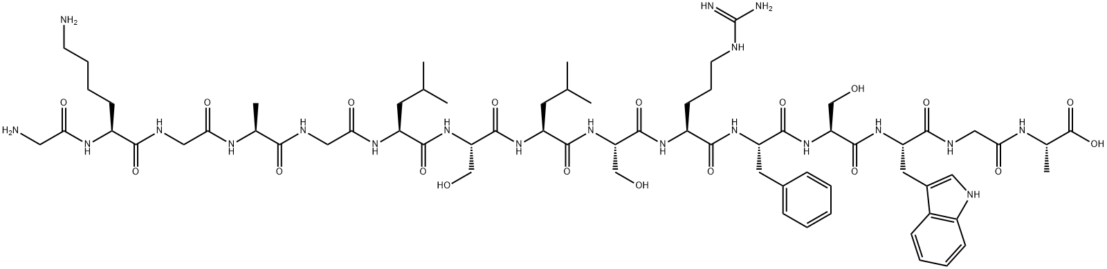 GLY-LYS-GLY-ALA-GLY-LEU-SER-LEU-SER-ARG-PHE-SER-TRP-GLY-ALA Structure