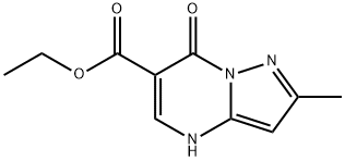 2-メチル-7-オキソ-4,7-ジヒドロピラゾロ[1,5-A]ピリミジン-6-カルボン酸エチル 化学構造式