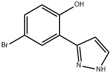 4-溴-2-(1H-吡唑-3-基)苯酚,99067-15-9,结构式