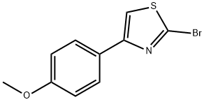 2-ブロモ-4-(4-メトキシフェニル)チアゾール 化学構造式