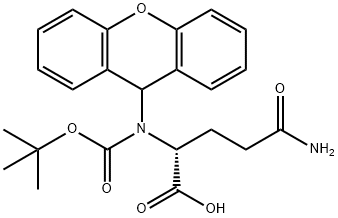N-[叔丁氧羰基]-N'-9H-氧杂蒽-9-基-D-谷氨酰胺,99092-88-3,结构式