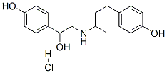 (+/-)-4-[2-[[3-(4-hydroxyphenyl)-1-methylpropyl]amino]-1-hydroxyethyl]phenol hydrochloride 结构式