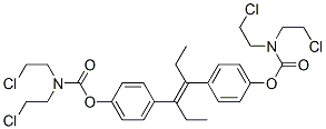 Bis[N,N-bis(2-chloroethyl)carbamic acid](1,2-diethyl-1,2-ethenediyl)di(4,1-phenylene) ester 结构式