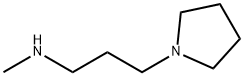 N-メチル-3-ピロリジン-1-イルプロパン-1-アミン 化学構造式