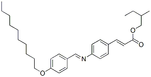 4-[[4-(デシルオキシ)ベンジリデン]アミノ]けい皮酸2-メチルブチル 化学構造式