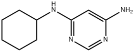 N4-cyclohexyl-pyrimidine-4,6-diyldiamine Struktur