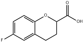 6-フルオロクロマン-2-カルボン酸 化学構造式