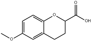 2H-1-BENZOPYRAN-2-CARBOXYLIC ACID, 3,4-DIHYDRO-6-METHOXY- Structure