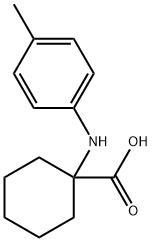 1-[(4-メチルフェニル)アミノ]シクロヘキサンカルボン酸 化学構造式