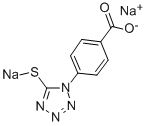 1-(4-カルボキシフェニル)5(メルキャプトテトラゾル)ジナトリウム 化学構造式