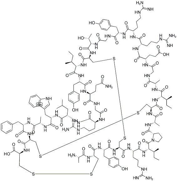 デフェンシン1 (ヒト) 化学構造式