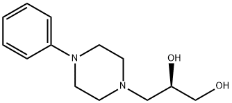 (2S)-3-(4-フェニル-1-ピペラジニル)-1,2-プロパンジオール 化学構造式