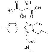 酒石酸唑吡坦, 99294-93-6, 结构式