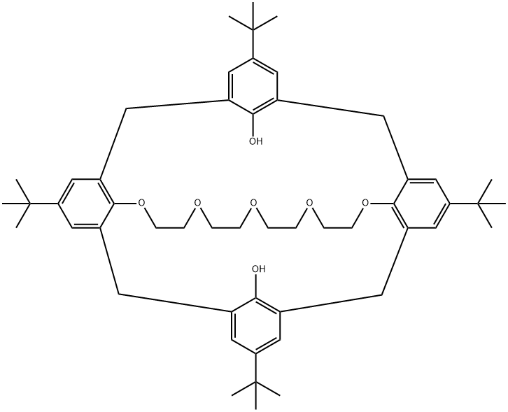 4-TERT-ブチル-カリックス〔4〕アレーン-クラウン-5錯体 化学構造式