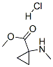 CYCLOPROPANECARBOXYLIC ACID, 1-(METHYLAMINO)-, METHYL ESTER, HYDROCHLORIDE (9CI), 99324-93-3, 结构式