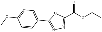 5-(4-甲氧基苯基)-1,3,4-恶二唑-2-羧酸乙酯, 99367-44-9, 结构式