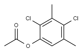 2,4-二氯-3,5-二甲基苯酚乙酸酯 结构式