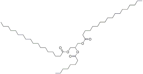 2-OCTANOYL-1,3-DISTEARIN Structure