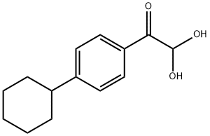 4-シクロヘキシルフェニルグリオキサール水和物 化学構造式