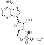 3'-AMINO-3'-DEOXYADENOSINE-3',5'-CYCLIC MONOPHOSPHATE SODIUM SALT Structure