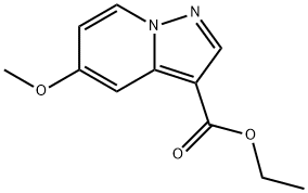 5-メトキシピラゾロ[1,5-A]ピリジン-3-カルボン酸エチル 化学構造式