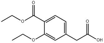3-エトキシ-4-(エトキシカルボニル)フェニル酢酸 化学構造式