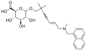 (E)-2,2-Dimethyl-7-[methyl(1-naphthalenylmethyl)amino]-5-hepten-3-ynyl  -D-Glucopyranosiduronic Acid, 99473-12-8, 结构式