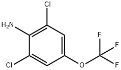 2,6-ジクロロ-4-(トリフルオロメトキシ)アニリン 化学構造式