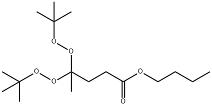 4,4-二(叔丁基过氧化)戊酸正丁酯,995-33-5,结构式