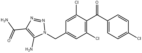 5-Amino-1-(3,5-dichloro-4-(4-chlorobenzoyl)benzyl)-1H-1,2,3-triazole-4-carboxamide