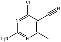 2-氨基-4-氯-6-甲基嘧啶-5-腈, 99586-66-0, 结构式