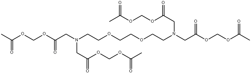 3,12-双[2-[(乙酰氧基)甲氧基]-2-氧代乙基]-6,9-二氧杂-3,12-二氮杂十四烷二酸 1,14-双[(乙酰氧基)甲基]酯, 99590-86-0, 结构式