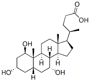 (1b,3a,5b,7a)-1,3,7-trihydroxy-Cholan-24-oic acid 结构式
