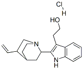 2-[(1S,4α)-5β-エテニル-1-アザビシクロ[2.2.2]オクタン-2α-イル]-1H-インドール-3-エタノール・塩酸塩 化学構造式
